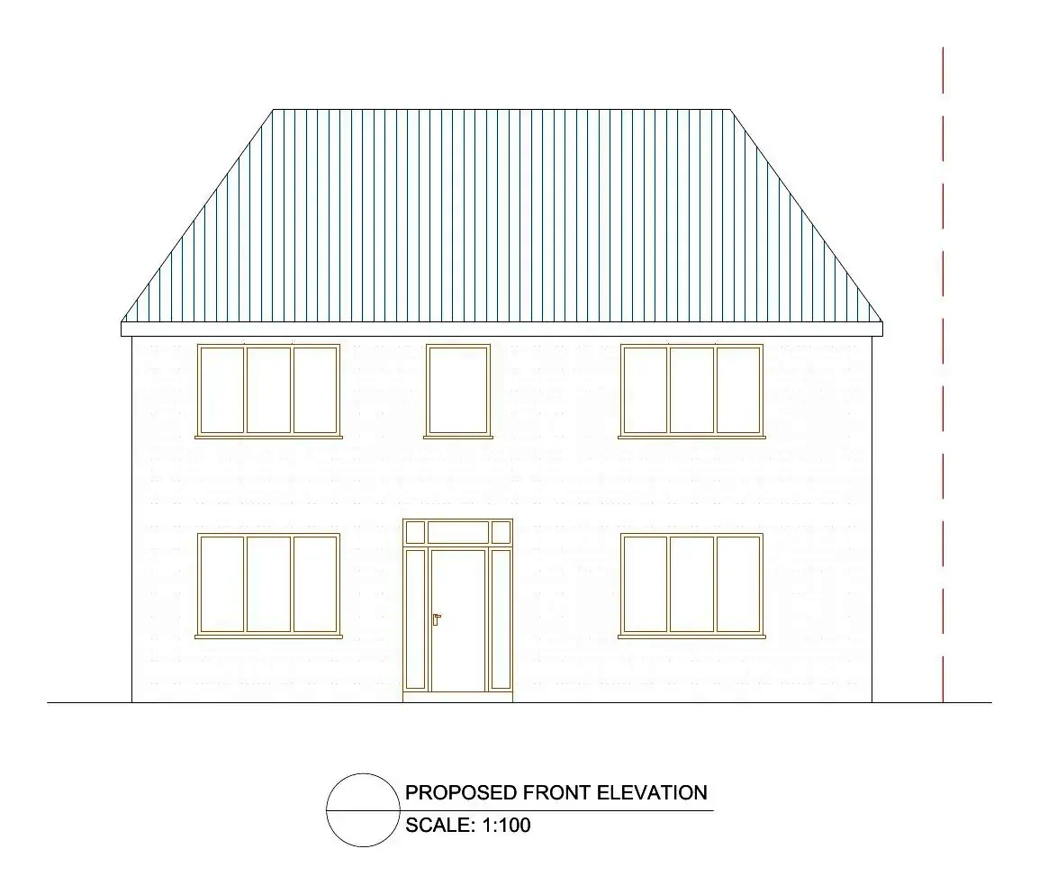 Proposed front elevation drawing