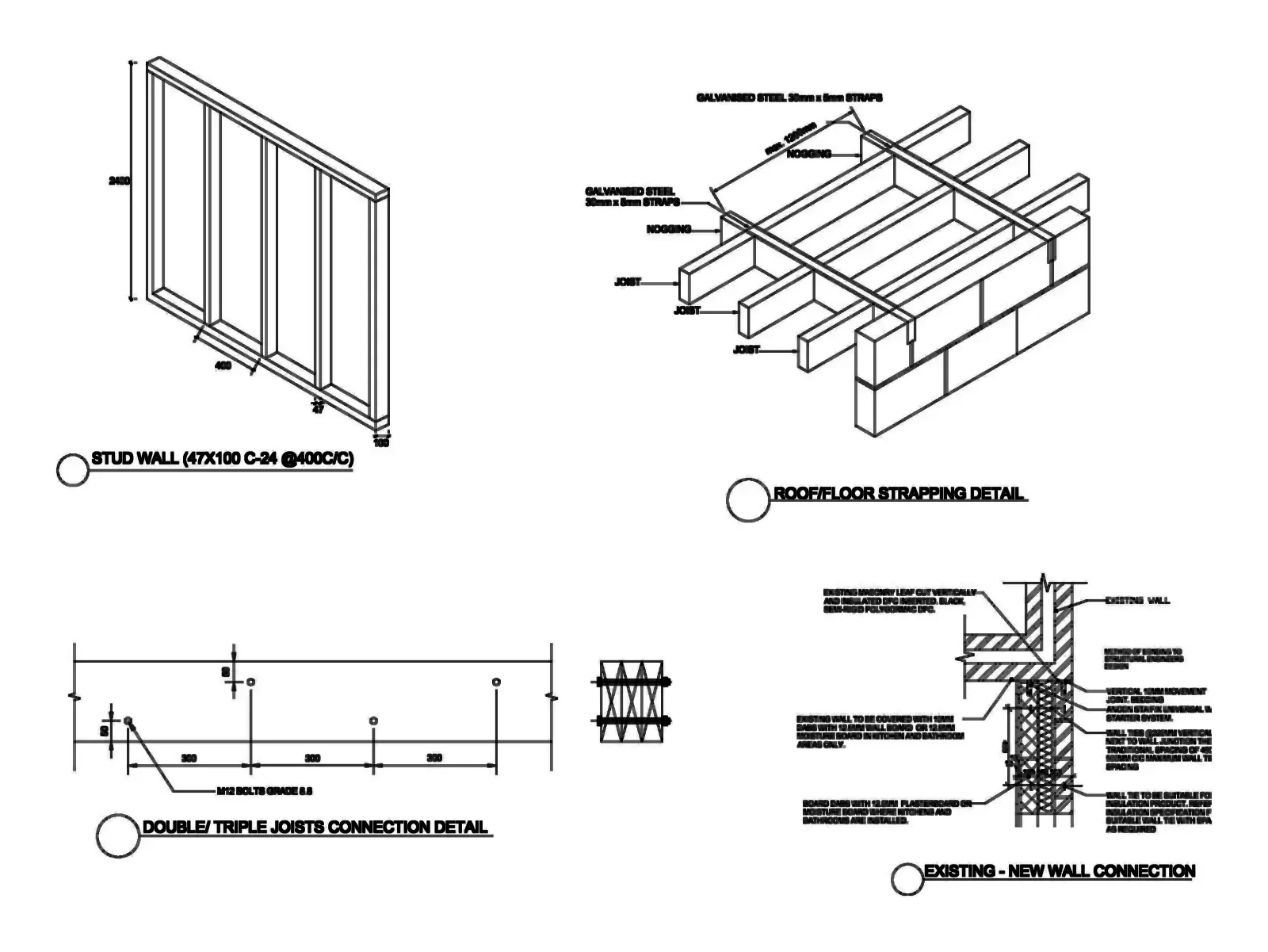 Structural joist and connection details