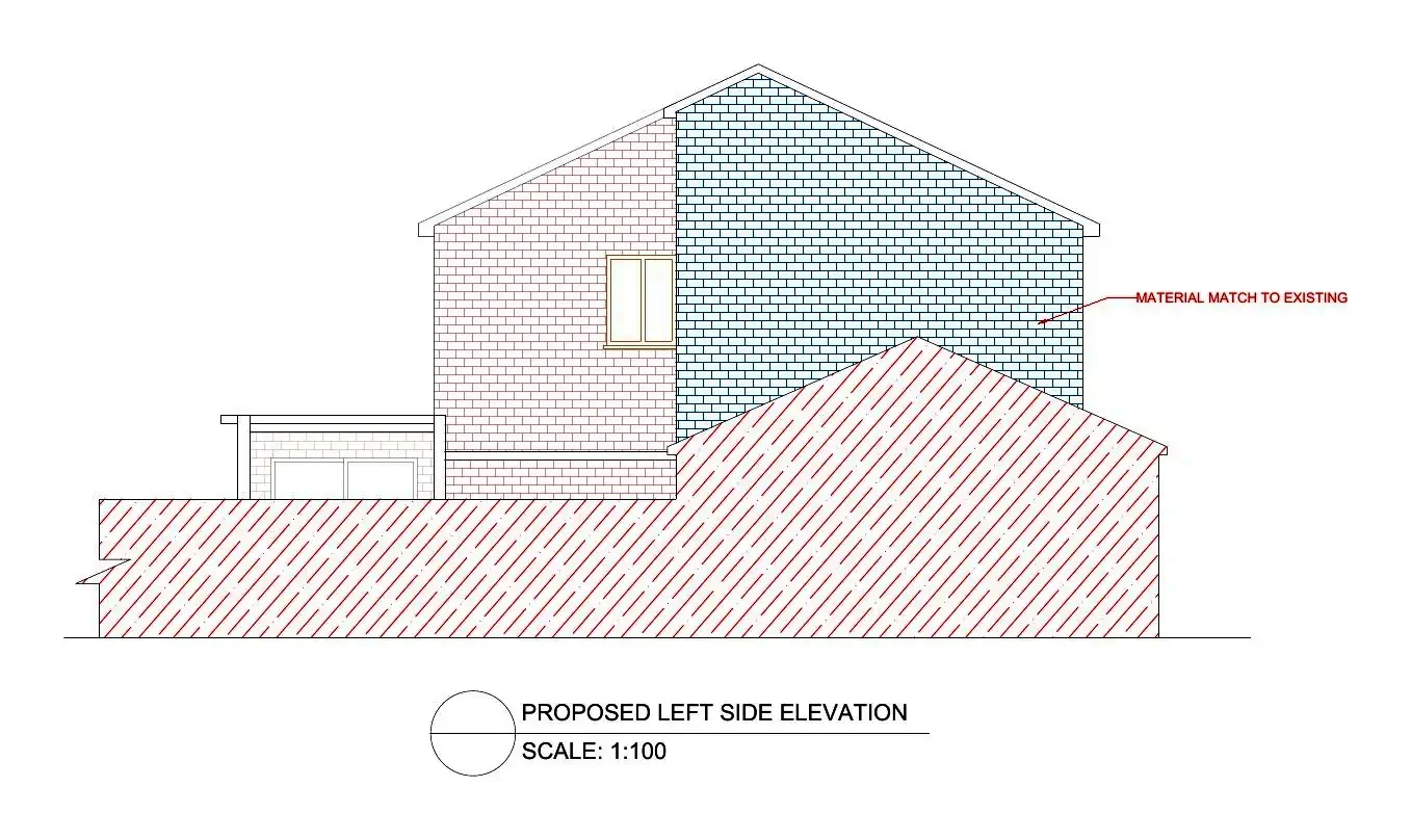 Proposed side elevation · Side extension, Northampton